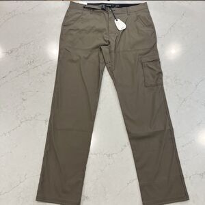 Prana NEW Stretch Zion Standard Pant Mens 38 x 34 Mud Brown Straight StretchPran